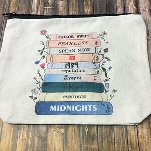 5for$10 Taylor Swift Music Albums Book Cosmetic Makeup Bag NWT 8x6.5